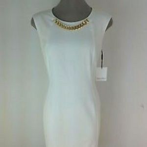 NWOT Calvin Klein White office dress